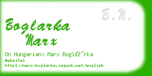 boglarka marx business card